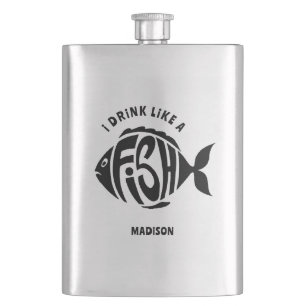 Petaca Pescado de nombre personalizado