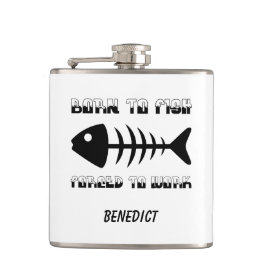 Petaca Pescador personalizado regalo de papá, nacido para