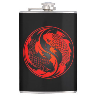 Petaca Pescados rojos y negros de Yin Yang Koi