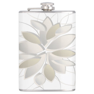 Petaca pétalos de piedra blanca