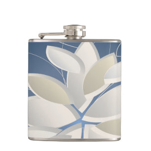 Petaca pétalos de piedra blanca