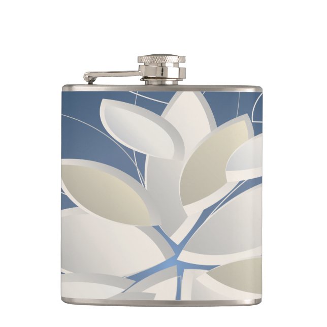 Petaca pétalos de piedra blanca (Anverso)