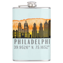 Petaca Philadelphia Skyline Map Coordinates 