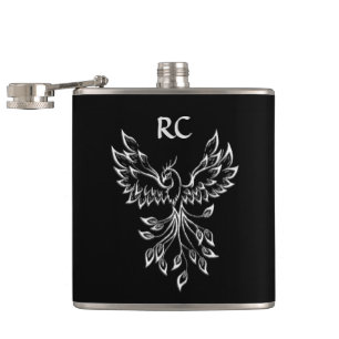 Petaca Phoenix Rises en Negro