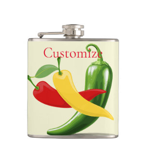 Petaca Pimiento de chile verde amarillo rojo Thunder_Cove