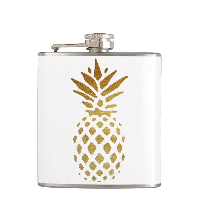 Petaca Piña de oro, fruta en oro (Anverso)