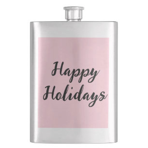 Petaca Pink pastel felices vacaciones Navidades estilo si