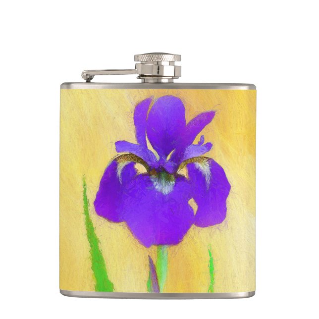 Petaca Pintado de iris morado - Perro original curado A (Anverso)