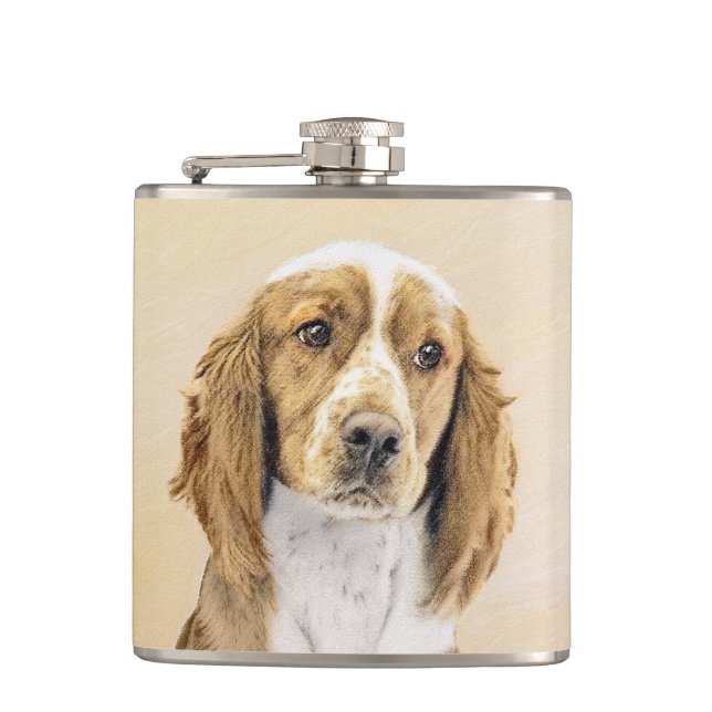 Petaca Pintado español de Springer galesa - Arte de perro (Anverso)