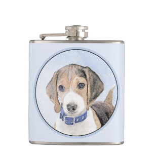 Petaca Pintura Beagle - Arte Perro Original Cuto