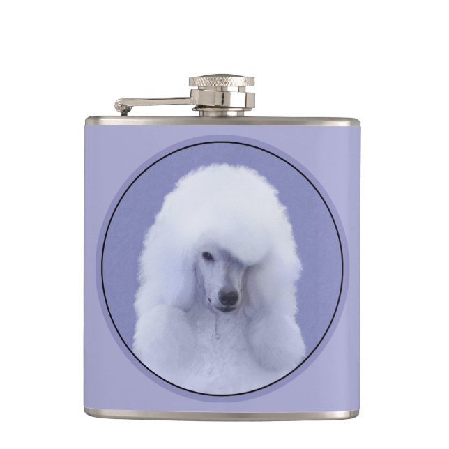 Petaca Pintura blanca de canapé estándar - Arte de perro  (Anverso)