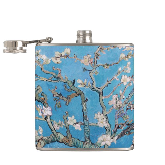 Petaca Pintura de arte de Almond Blossoms Blue Vincent va (Abierto)