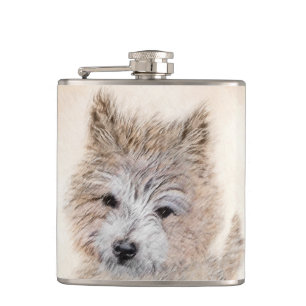 Petaca Pintura de Cachorro de Cairn Terrier - Arte Perro 