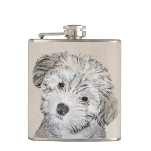 Petaca Pintura de cachorro habanesa - Arte de perro origi