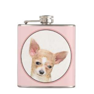 Petaca Pintura de Chihuahua - Arte de Perro Original Lind