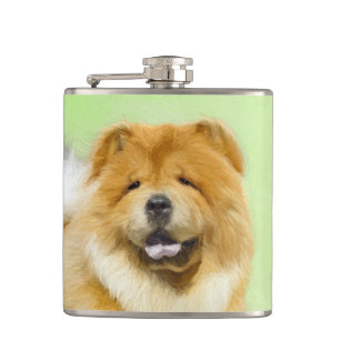 Petaca Pintura de Chow Chow - Arte Perro Original.