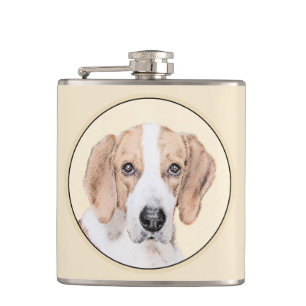 Petaca Pintura de Foxhound estadounidense - Arte de Perro