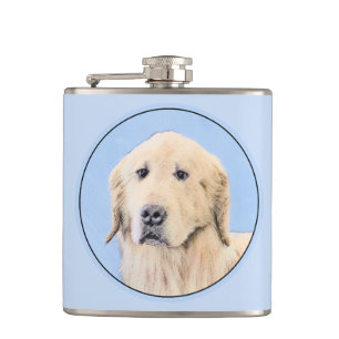 Petaca Pintura de Golden Retriever - Cute original Dog Ar
