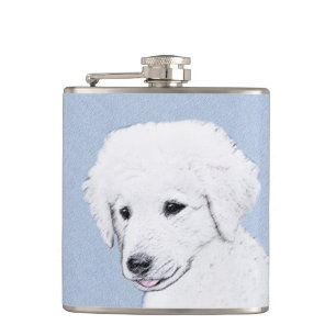 Petaca Pintura de Kuvasz - Arte de perro original lindo