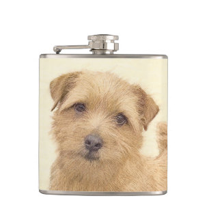 Petaca Pintura de Norfolk Terrier - Arte Perro Original