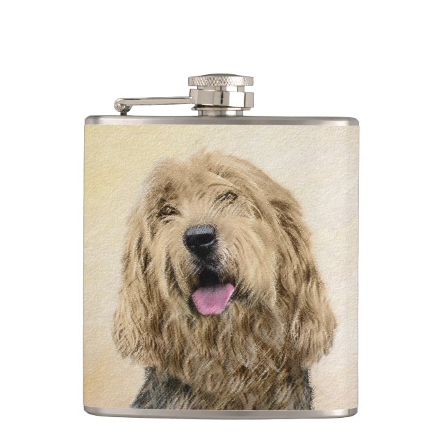 Petaca Pintura de otros lugares - Arte de perros original (Anverso)