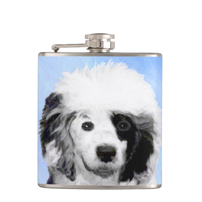 Petaca Pintura de perro de agua portuguesa - Arte origina (Anverso)