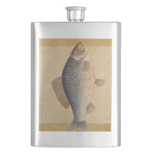 Petaca pintura de pesca de carpa dibujo de agua dulce