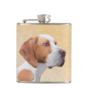 Petaca Pintura de puntero - Arte de perro original lindo