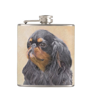Petaca Pintura de Spaniel de Juguete Inglés Arte Animal O