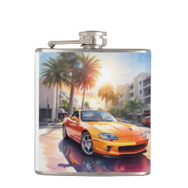 Petaca Pintura del coche deportivo Naranja