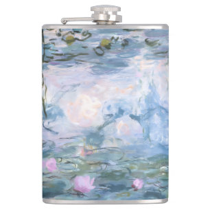 Petaca Pintura impresionista de nenúfares de Claude Monet