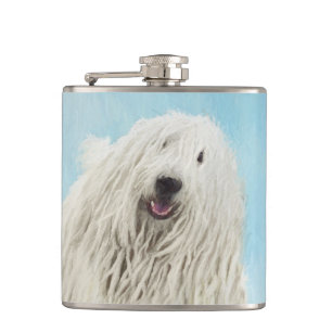 Petaca Pintura Komondor - Arte Perro Original Cuto