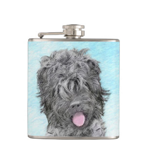 Petaca Pintura negra del territorio ruso - Perro original