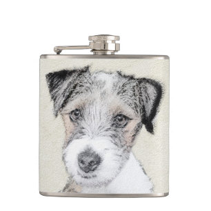 Petaca Pintura Rusell Terrier - Arte Perro Original