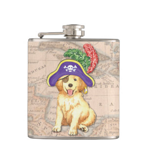Petaca Pirata de Golden Retriever