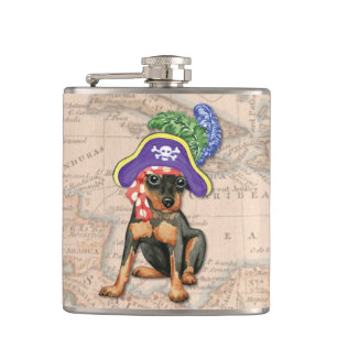 Petaca Pirata de Pinscher en miniatura