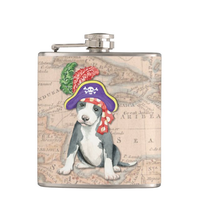 Petaca Pirata Pit Bull Terrier (Anverso)