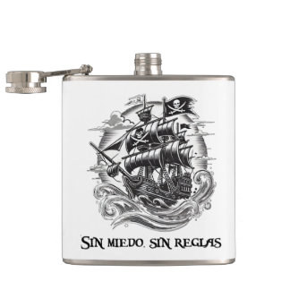 Petaca Pirata y barco