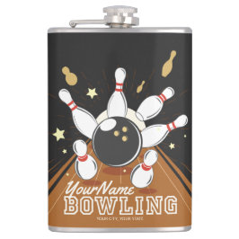 Petaca Pistas de Bolos con Bolos de Strike Personalizados