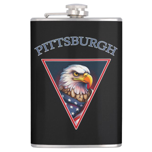 Petaca Pittsburgh American Bald Eagle (Anverso)