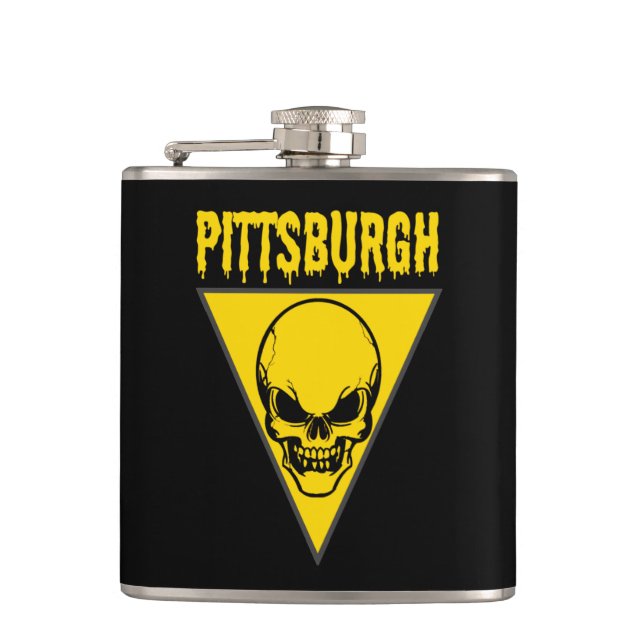 Petaca Pittsburgh Skull (Anverso)
