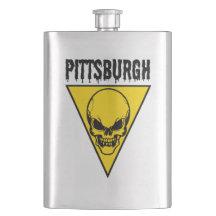 Pittsburgh Skull Flask Classic