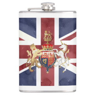 Petaca PIXDEZINES ACUARELA UNION JACK e INSIGNIA