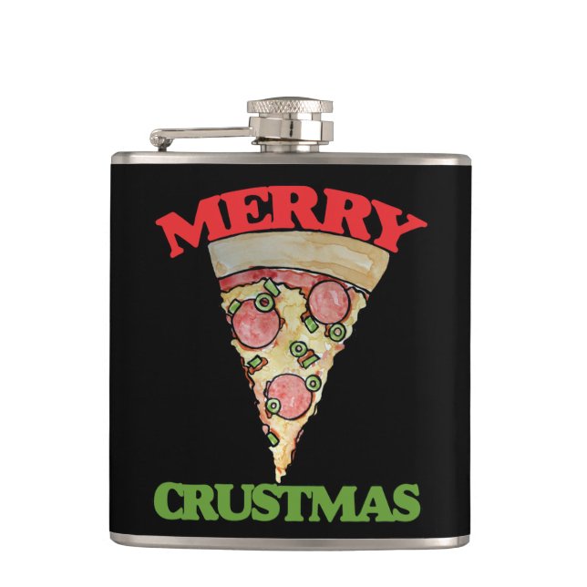 Petaca Pizza de Navidades Merry Crustmas (Anverso)