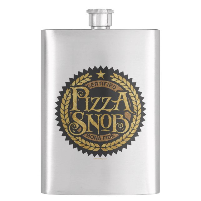 Petaca Pizza Snob - divertido amante de la pizza (Anverso)