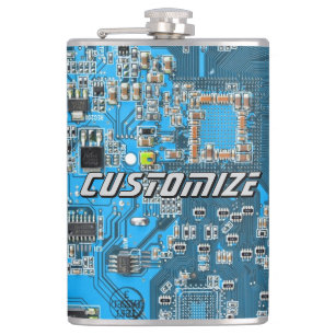 Petaca Placa base de circuito PCB azul personalizada para