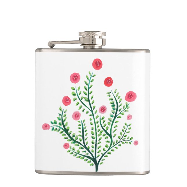 Petaca Planta de acuarela de Bonito floral de primavera m (Anverso)