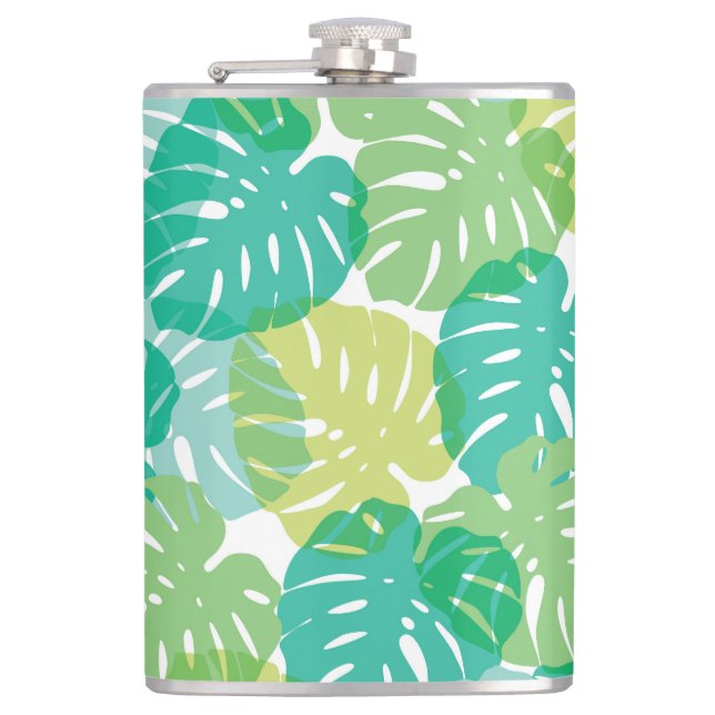 Petaca Planta de queso exótico: Monstera tropical (Anverso)