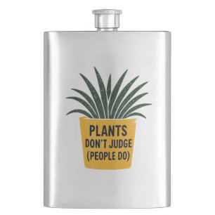 Petaca Plantas Divertidas No Juzgan Arte de Sello de Tint