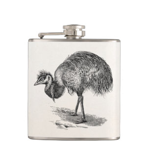 Petaca Plantilla australiana del ilustracion del pájaro